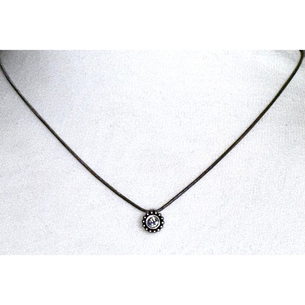 Brighton Silver Twinkle Crystal Stone Pendant Necklace